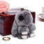 Plush Rabbit Faux Fur Bag and Car Charm Keychain