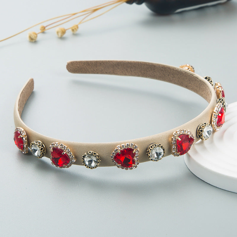 Fashion Crystal Heart-shaped Alloy Headband Accessories