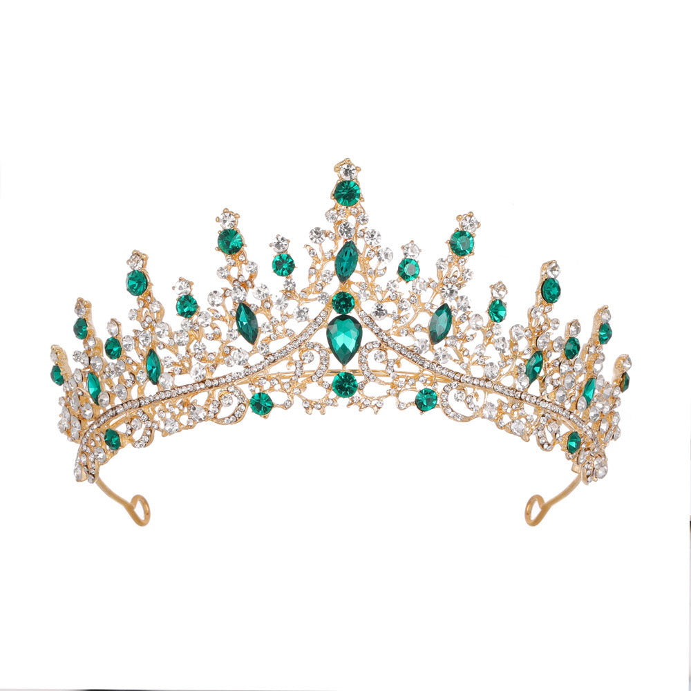 Women's Elegant Rhinestone Alloy Crown Bridal Headgear for Weddings and Parties