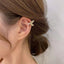 Silver Zircon Key Lock Open Ring & Tassel Ear Cuff Set