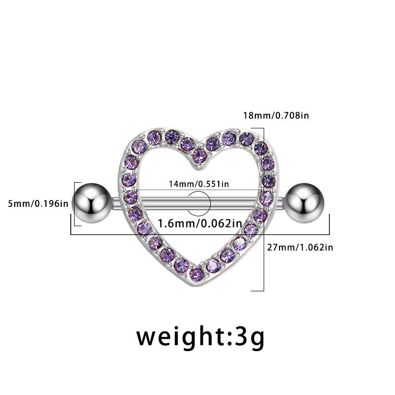 1 Piece Belly Rings Basic Classic Style Moon Heart Shape Butterfly 316 Stainless Steel  Alloy Epoxy Plating Inlay Rhinestones Glass White Gold Plated