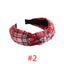 Fashion Plaid Snowflake Christmas Hair Band for Women