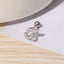 IG Style Shiny Letter Zircon Inlay Stainless Steel Cartilage Stud Earrings with Threaded Screw Closure