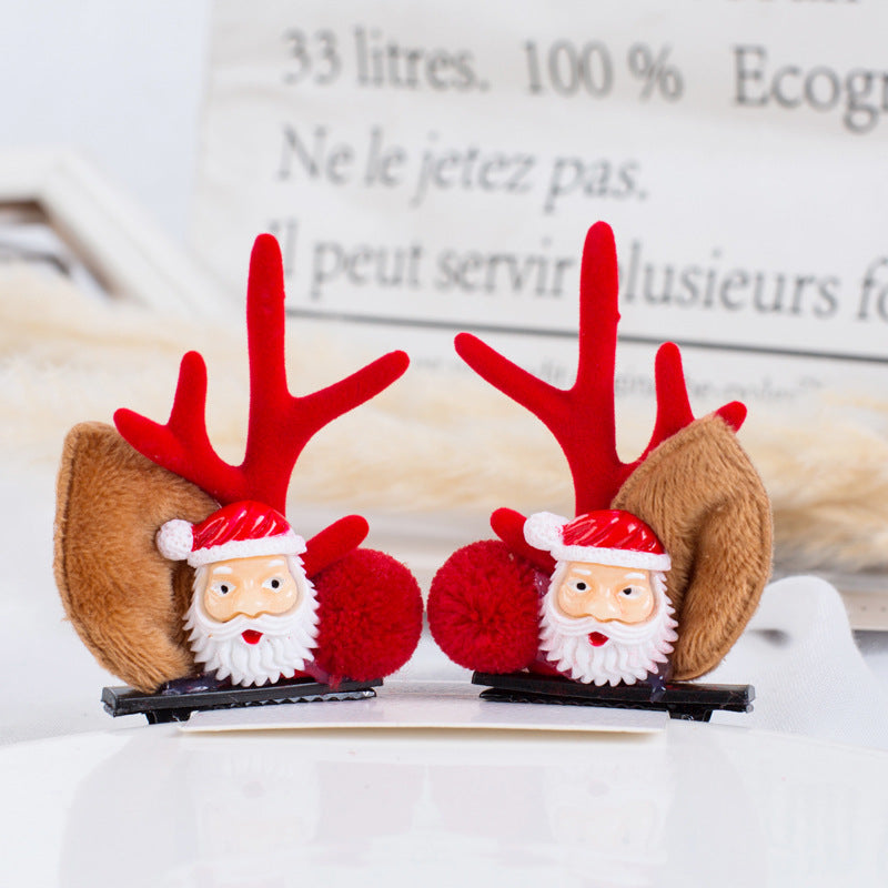 Cute Antlers Alloy Hair Clip and Headband for Christmas