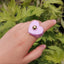 Heart-Shaped Irregular Multicolor Acrylic Resin Ring for Women