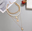 Simple Style Geometric Alloy Plating Layered Necklaces