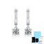 Simple Sterling Silver Moissanite Drop Earrings