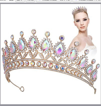 Baroque Crystal Rhinestone Bridal Tiara Crown for Wedding