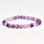 Retro Ethnic Geometric Natural Stone Amethyst Beaded Stretch Bracelet