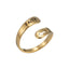 Retro Stainless Steel Letter Open Ring - Fashion Double Layer Design