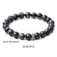 Tiger Eye & White Pine Matte Black Agate Beaded Bracelet Set