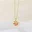 Simple Style Heart Shape Stainless Steel Inlaid Zircon Necklace 1 Piece