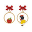 Fashion Cartoon Enamel Butterfly Bow Drop Earrings