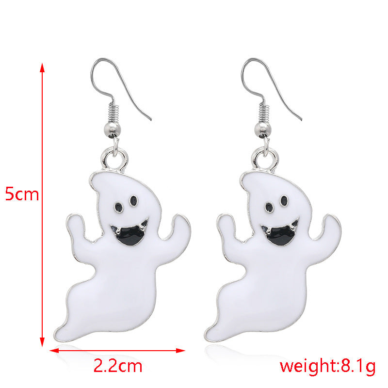 Wholesale Halloween Series Skull Spider Pumpkin Alloy Earrings Set Nihaojewelry