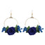 Jewelry Fashion Fabric Flower Multi-layer Three-dimensional Earrings