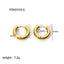 Simple 18k Gold-plated Stainless Steel Jewelry Gold And Silver Hoop Earrings Jewelry