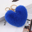 Cute Heart Shaped Plush Keychain for Bags and Cars