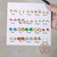 1 Set Cute Colorful Flower Resin Ear Studs - 20 Pairs Earrings Set