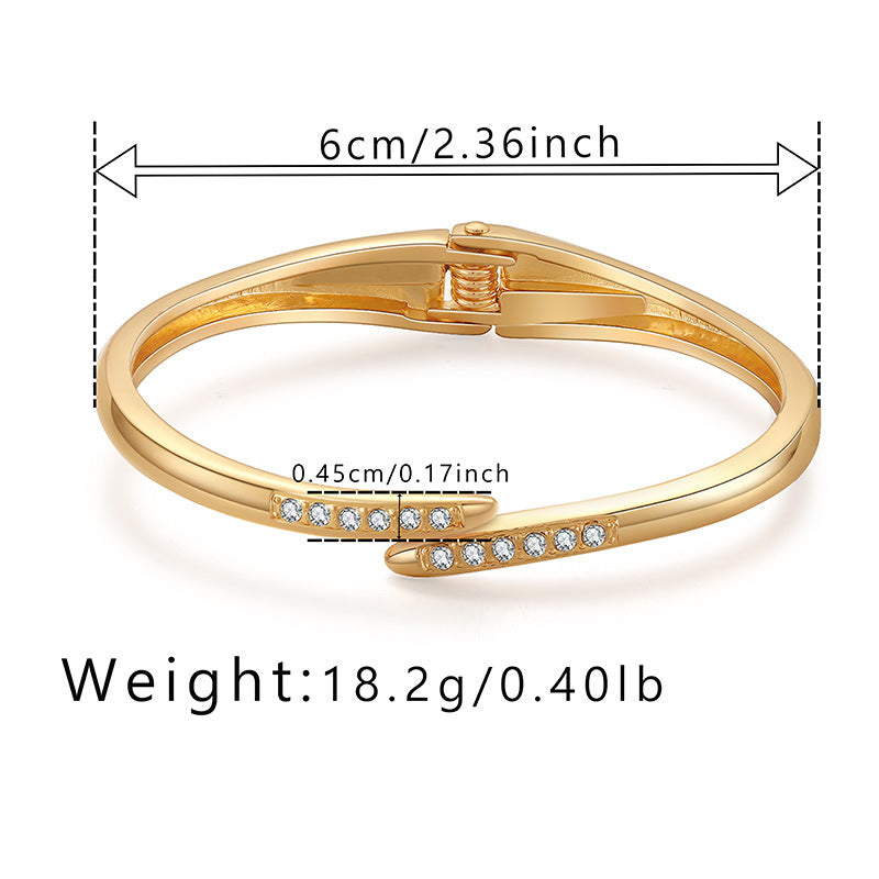 Simple Style Solid Color Metal Plating Gold Plated Women's Bangle