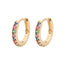 Retro Simple Style Round Metal Plating Inlay Rhinestones Women'S Earrings