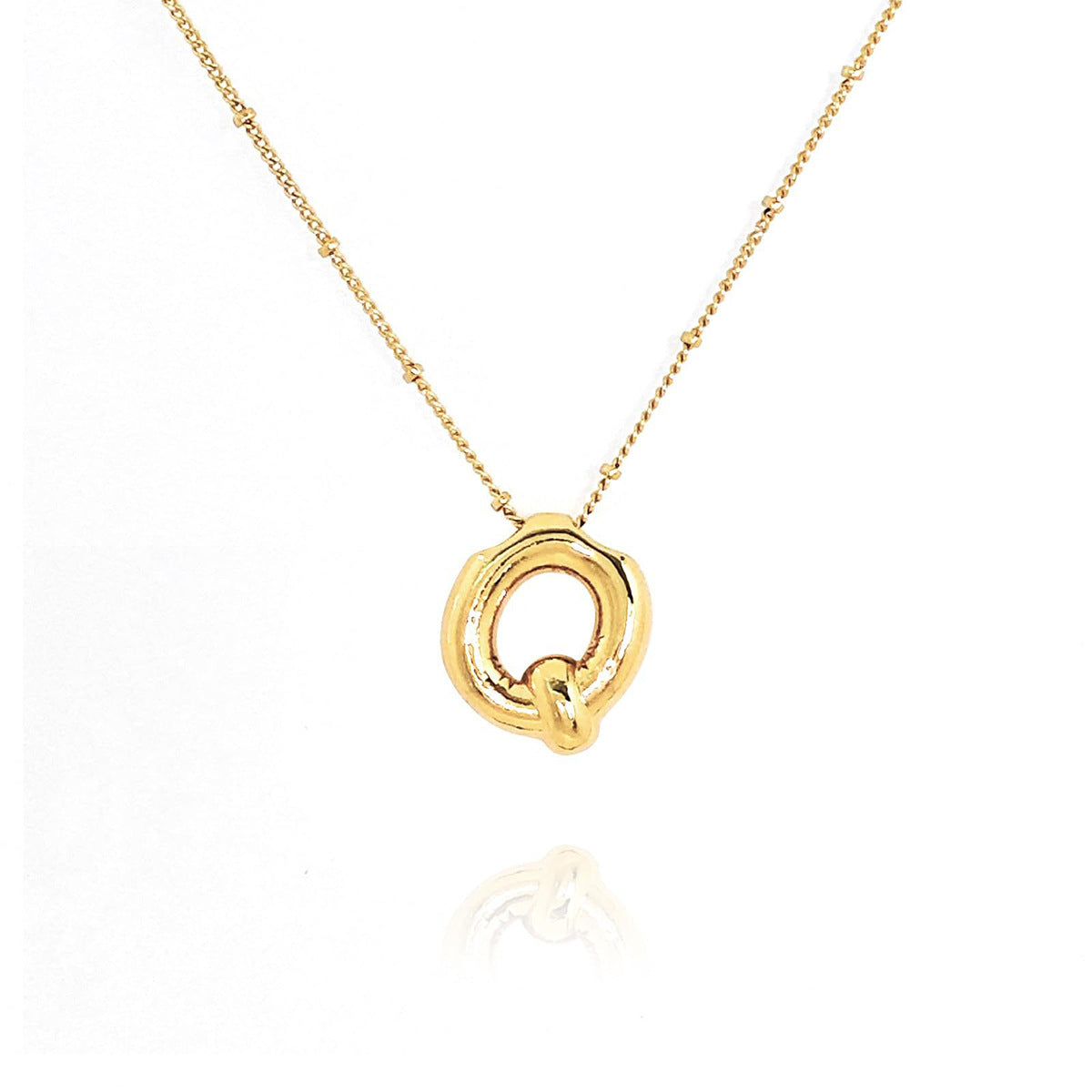 14k Gold Plated Alloy Letter Pendant Necklace