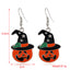 Halloween Skull Spider Pumpkin Alloy Earrings Set