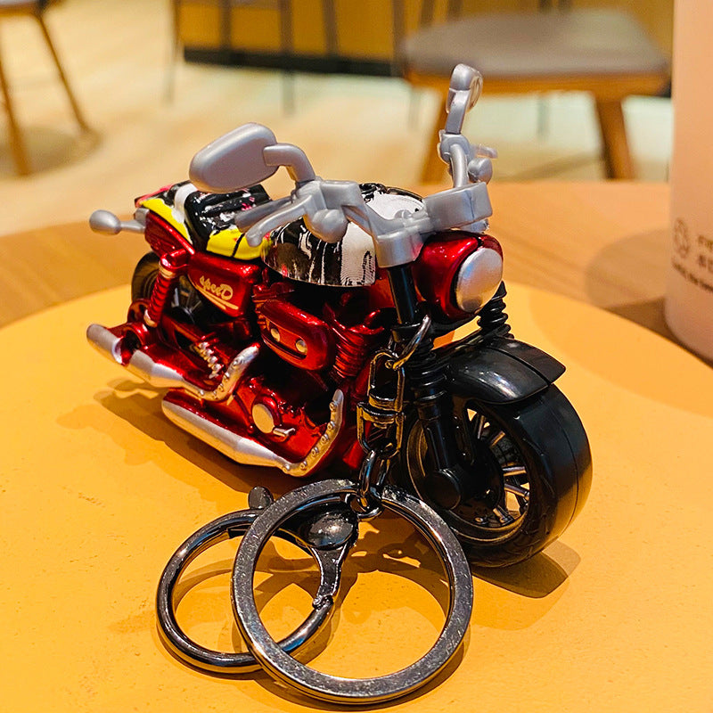 Cartoon Motorcycle Alloy Keychain Pendant for Bags and Gifts