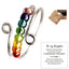 Colorful Beaded Metal Open Ring for Women - Anxiety Relief Spinner Design