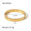 18K Gold Plated Geometric Zircon Bangle with Roman Numerals and Star Design