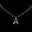 Simple Style 18k Gold Zircon Letter Pendant Necklace