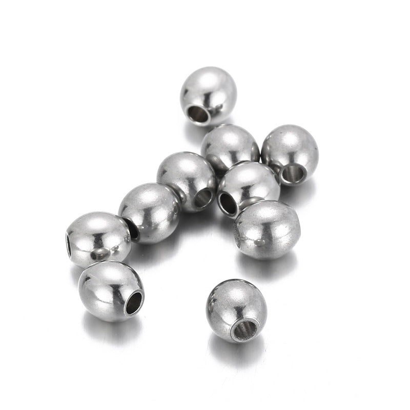 "Stainless Steel Round and Oval Beads Jewelry Accessories for Bracelet Making"