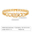 Copper Gold Plated Vintage Heart & Clover Zircon Bracelet