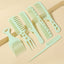 Simple Solid Color Plastic Hair Comb 6-Piece Set - Black Hairdressing and Makeup Combs