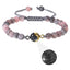 Romantic Modern Natural Stone Beaded Couple Bracelets with 100 Languages "I Love You" Projection