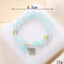 Lady Sweet Classic Pentagram Bell Crystal Alloy Moonstone Bracelets for Women