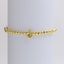 18k Gold Plated Copper Beaded Alphabet Stretch Bracelet