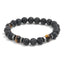 Simple Geometric 8mm Lava Stone Beaded Bracelet