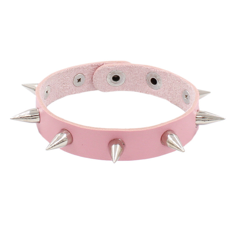 Rock Punk Style Spiked PU Leather Unisex Wristband Bracelet