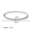 18K Gold Plated Zircon Geometric Star Flower Stainless Steel Bangle Bracelet for Women