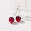 IG Style Sweet Cherry Acrylic Drop Earrings with 925 Silver Needle