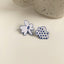 Klein Blue C Shape Alloy Stud Earrings - Niche Simple Design Korean Style for Women