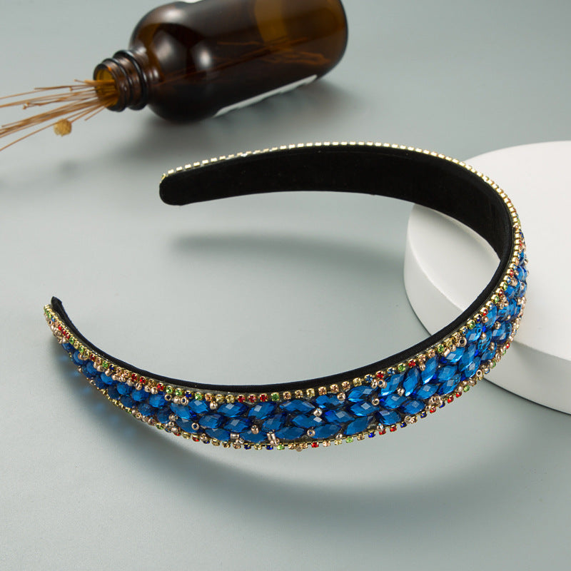 Trendy Colorful Rhinestone Hairband for Women