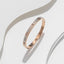 Elegant Roman Style Zircon Inlay Titanium Steel Bangle - 18k Gold, Rose Gold, Silver Plated Fashion Bracelet