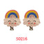 New Cartoon Unicorn Mermaid Clip-On Earrings for Girls