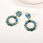 Fashion Alloy Rhinestone Round Earrings for Women