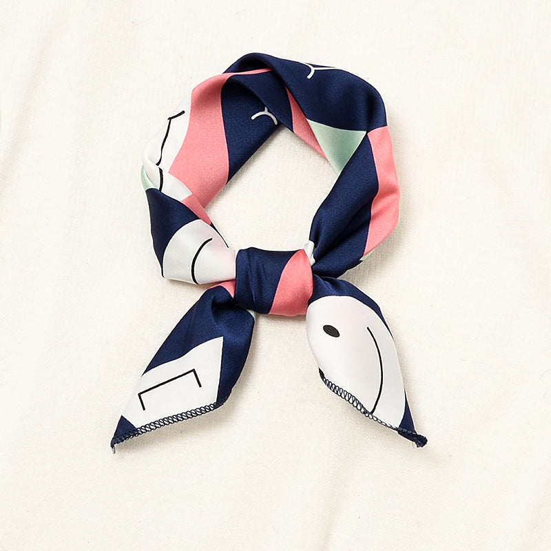 Square Silk Scarf Women's Retro Autumn Winter Fashion Accessory