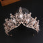 Golden Rhinestone Bridal Tiara Headband for Wedding Dress