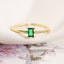 Simple Geometric Zircon 18K Gold Plated Open Ring