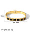 Casual Tropical Geometric 18K Gold Plated Zircon Stainless Steel Bracelet