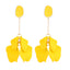 1 Pair Fashion Flower Plating Arylic Drop Earrings